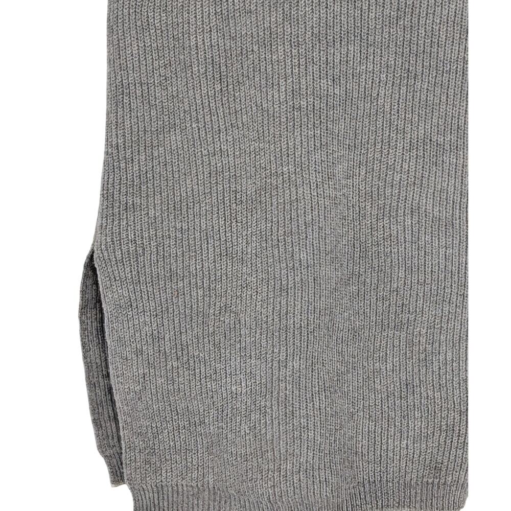Lulus Sheerah Turtleneck Knit Sweater Dress Long Sleeve Gray - Picture 6 of 12